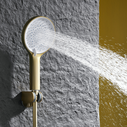 Panneau de douche thermostatique Marcelo – Affichage numérique - Or brossé