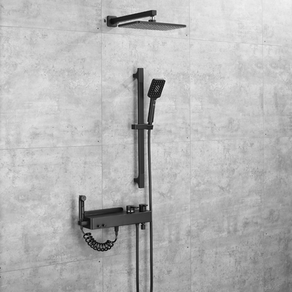 Inbouw Regendoucheset - Bruno - Black