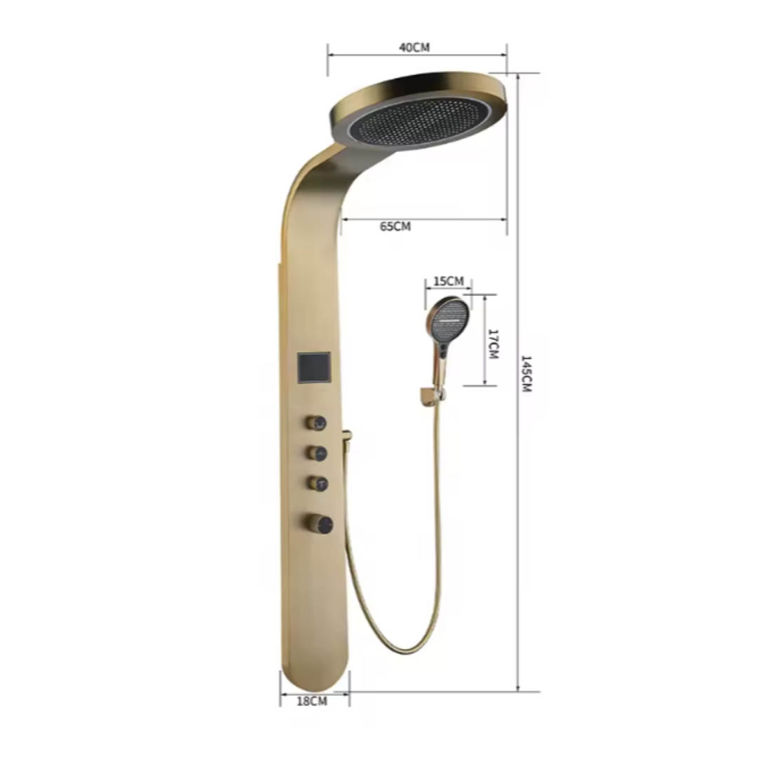 Robinet de baignoire indépendant Lisandro – Sortie d'eau en cascade – Nickel brossé