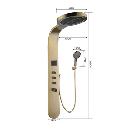 Robinet de baignoire indépendant Lisandro – Sortie d'eau en cascade – Nickel brossé