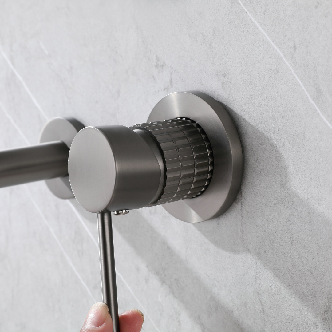Robinet de lavabo encastré Angelica - Gris gunmetal