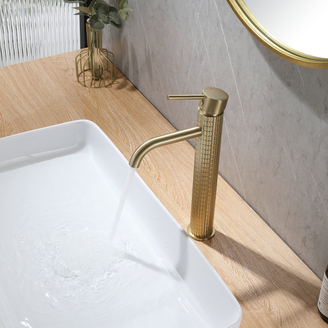 Robinet de lavabo Hoge Angelica - Or brossé