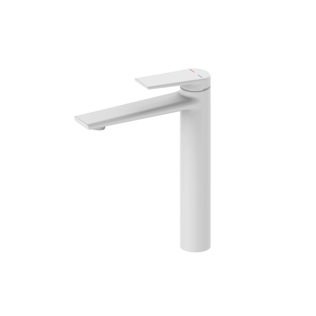 Robinet de baignoire indépendant Lisandro – Sortie d'eau en cascade – Nickel brossé