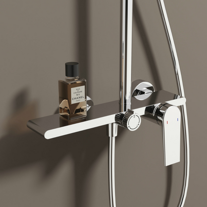 Robinet de baignoire indépendant Lisandro – Sortie d'eau en cascade – Nickel brossé