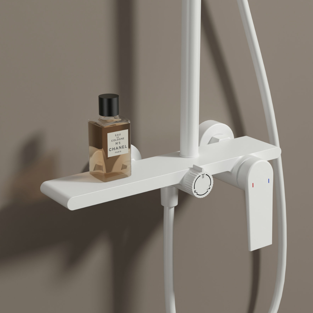 Robinet de baignoire indépendant Lisandro – Sortie d'eau en cascade – Nickel brossé
