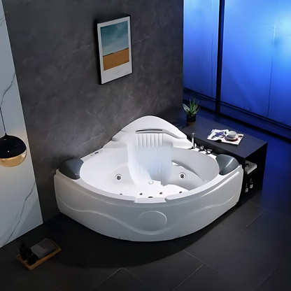 Hoekbad Massagebad – Bellavista – Glans Blanc – 154x154x80 cm