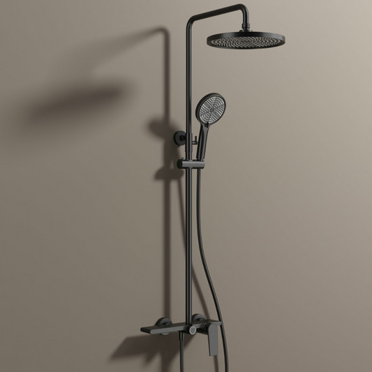 Robinet de baignoire indépendant Lisandro – Sortie d'eau en cascade – Nickel brossé