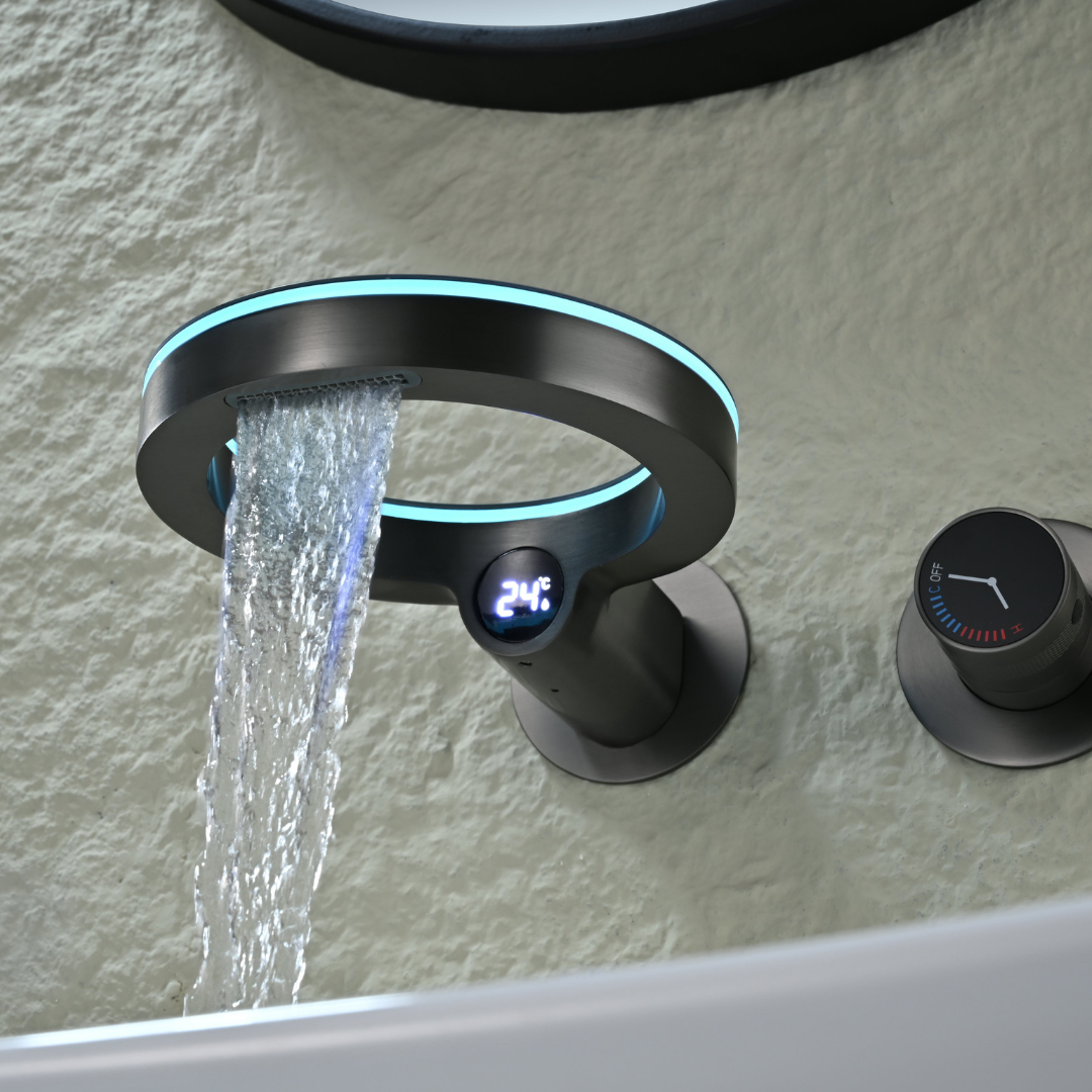 Robinet de lavabo haut Angelica - Noir mat