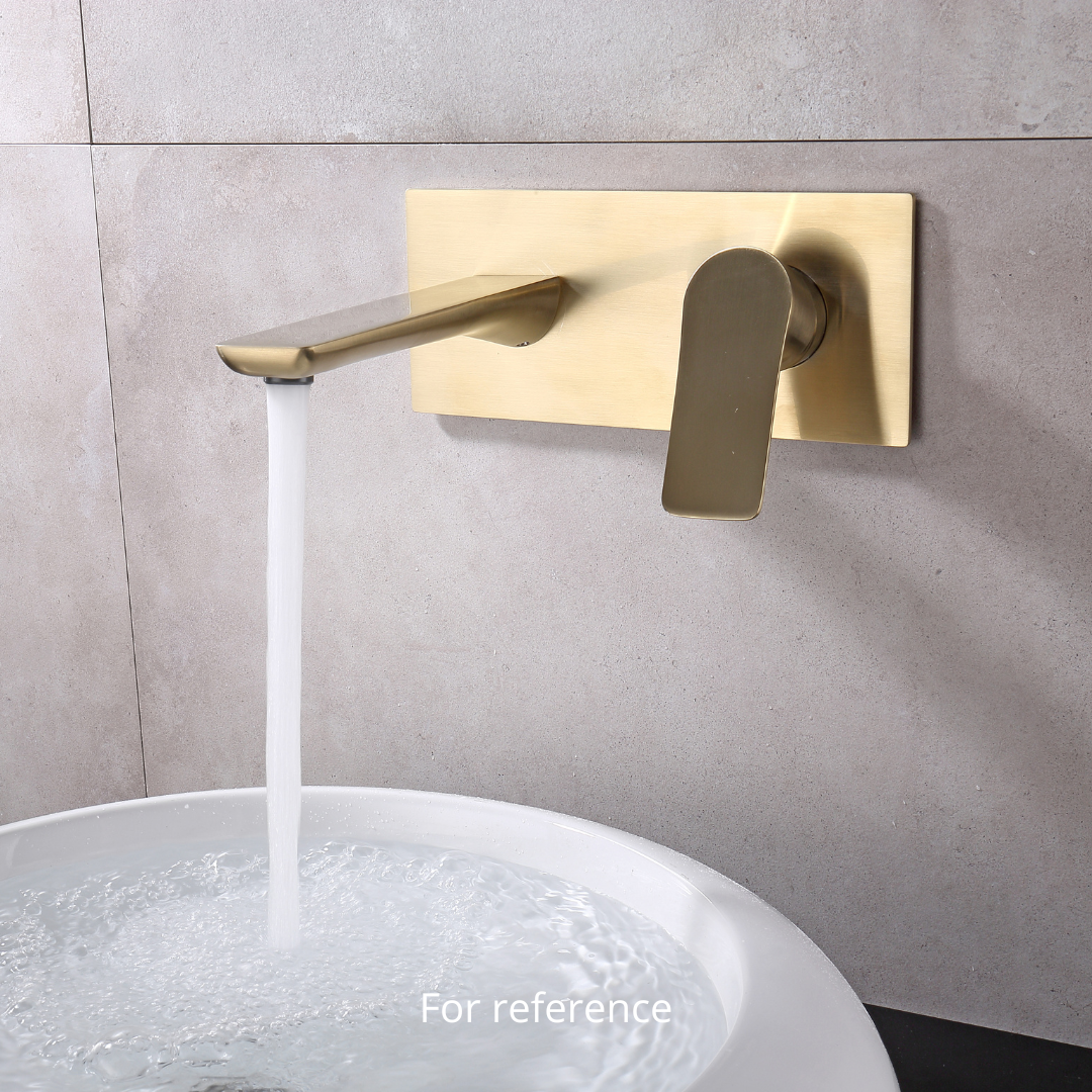 Robinet de baignoire indépendant Lisandro – Sortie d'eau en cascade – Nickel brossé