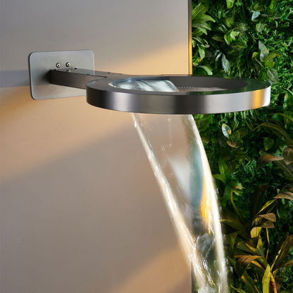Ensemble de douche à effet pluie encastré thermostatique – Marino – Cascade & Douche à main – Régulation numérique – Chrome