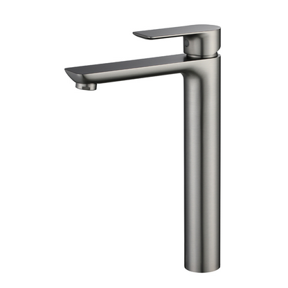 Robinet de baignoire indépendant Lisandro – Sortie d'eau en cascade – Nickel brossé