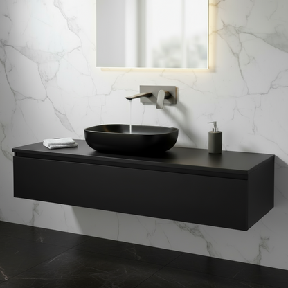 Inbouw wastafelkraan Silvio – Gunmetal grey - 25 × 10 × 20 cm