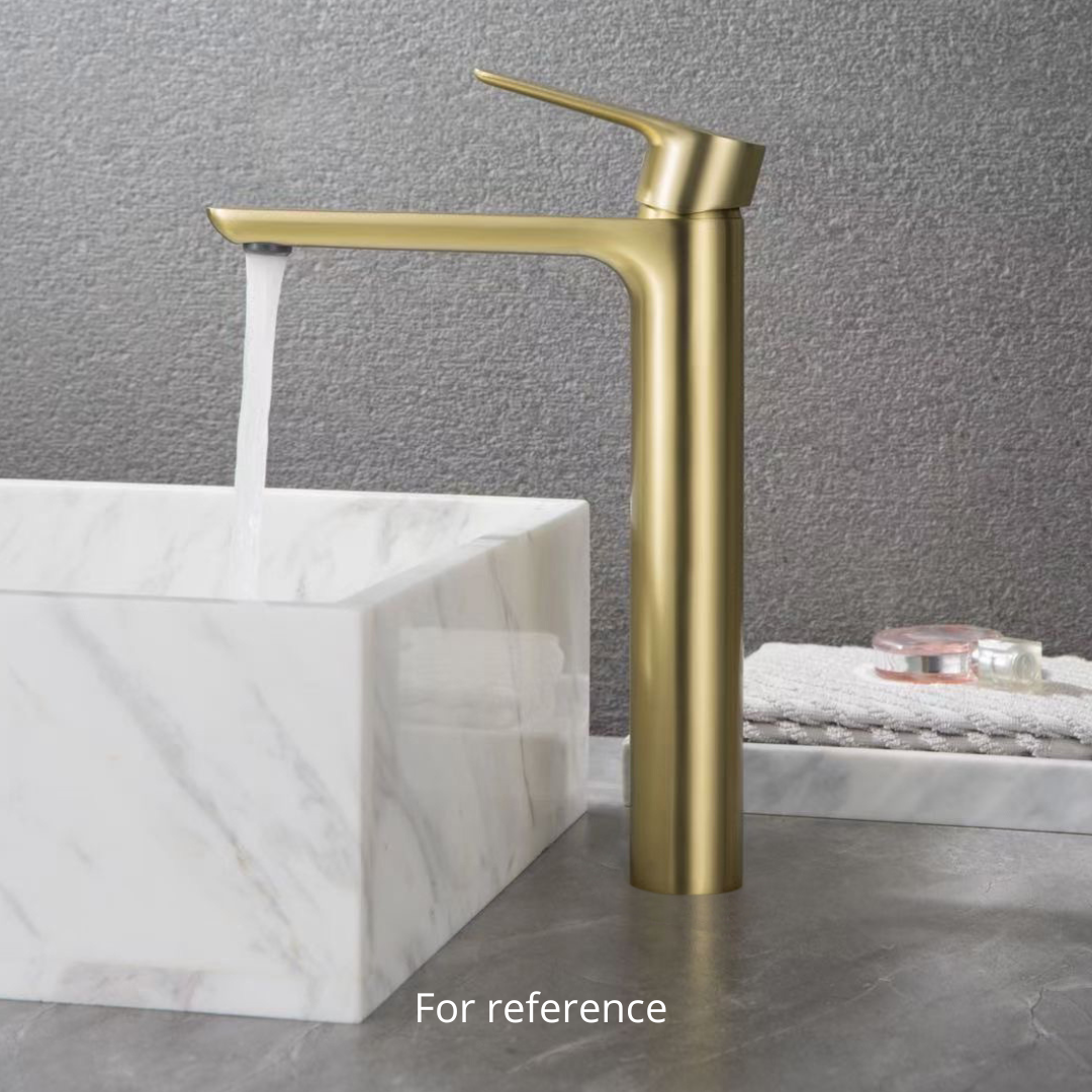 Robinet de baignoire indépendant Lisandro – Sortie d'eau en cascade – Nickel brossé