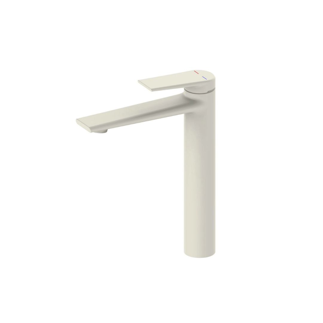 Robinet de baignoire indépendant Lisandro – Sortie d'eau en cascade – Nickel brossé