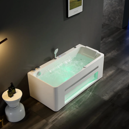 Opbouw massagebad - Marbella - Glans blanc - 180x90x62 cm