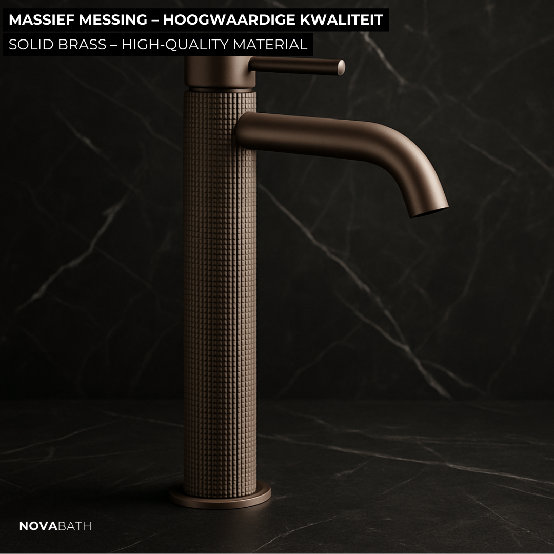 Robinet de lavabo haut Angelica - Noir mat