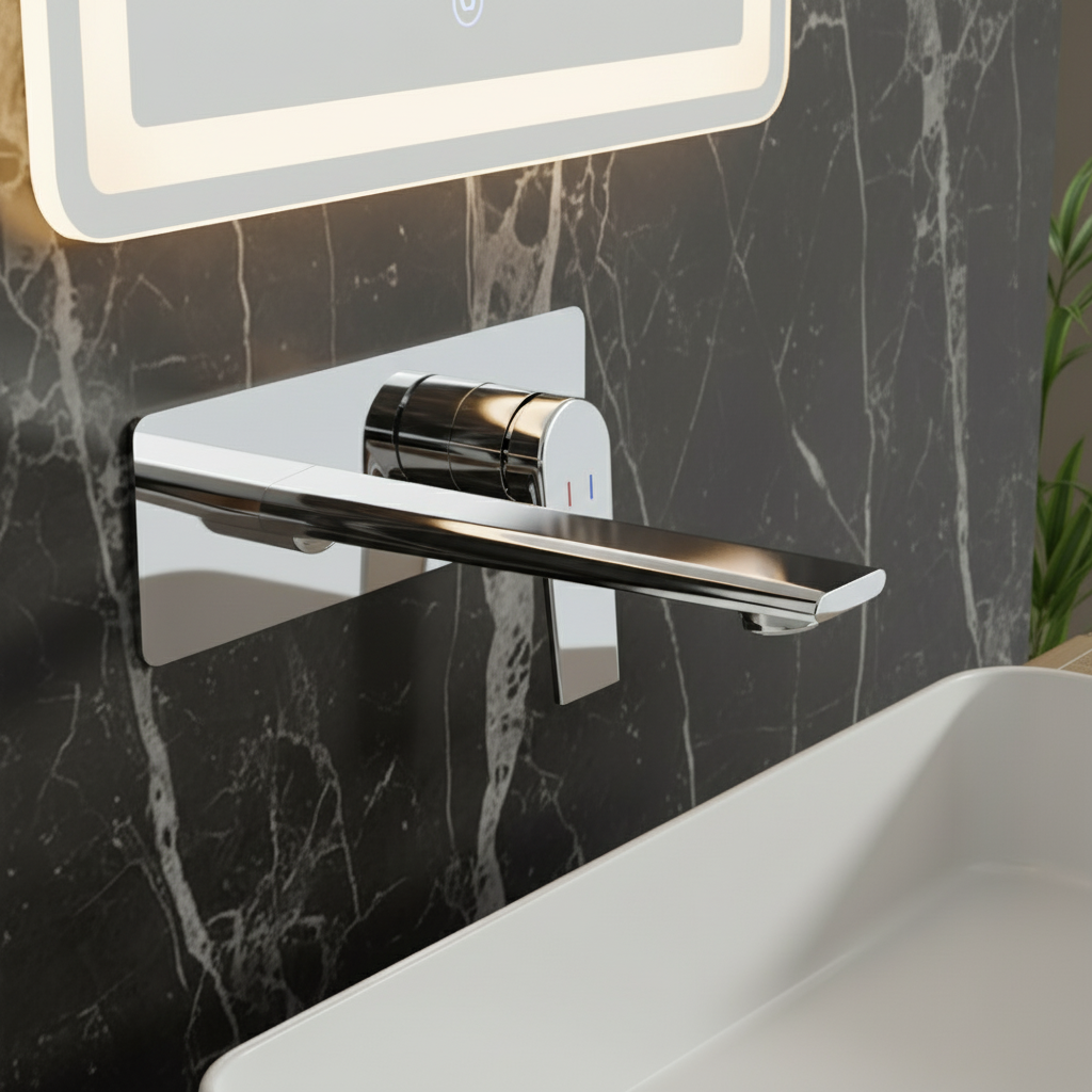 Inbouw wastafelkraan Diego  – Chrome - 22,5 × 11 × 20 cm