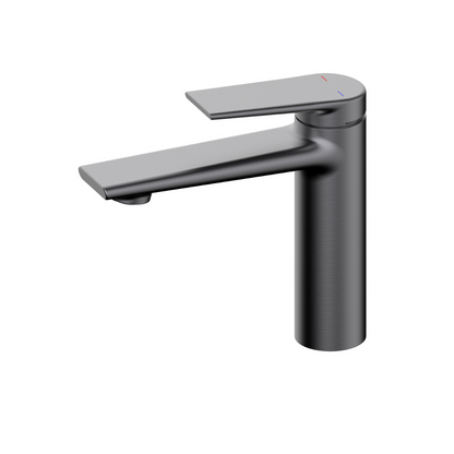 Robinet de baignoire indépendant Lisandro – Sortie d'eau en cascade – Nickel brossé