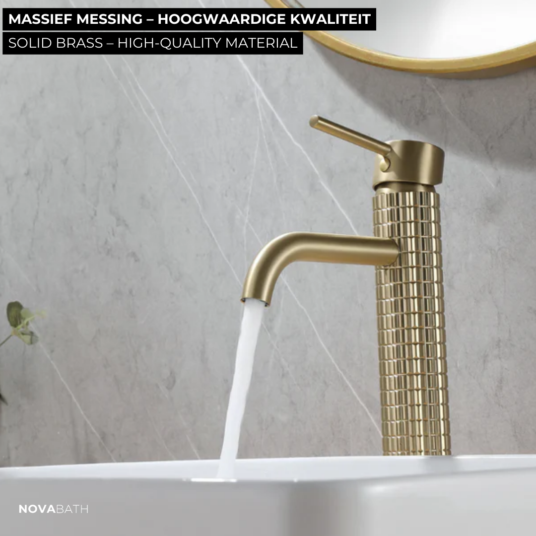 Robinet de lavabo Hoge Angelica - Or brossé