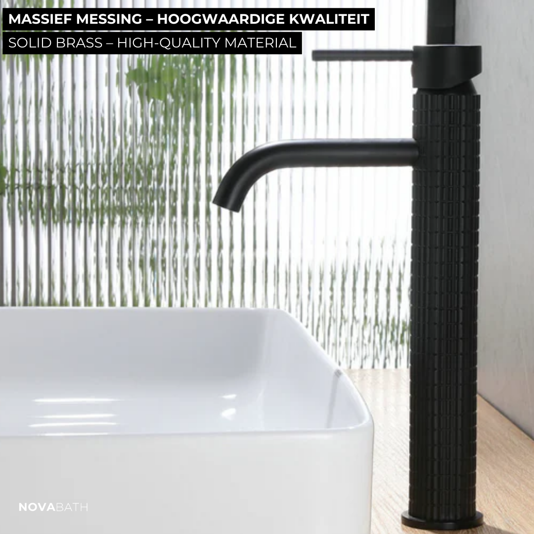 Robinet de lavabo haut Angelica - Noir mat