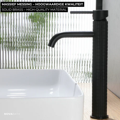 Robinet de lavabo haut Angelica - Noir mat