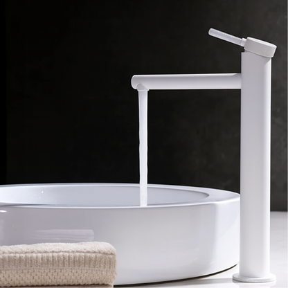 Hoge wastafelkraan Taylor - Mat wit