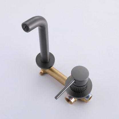 Robinet de lavabo encastré Angelica - Gris gunmetal