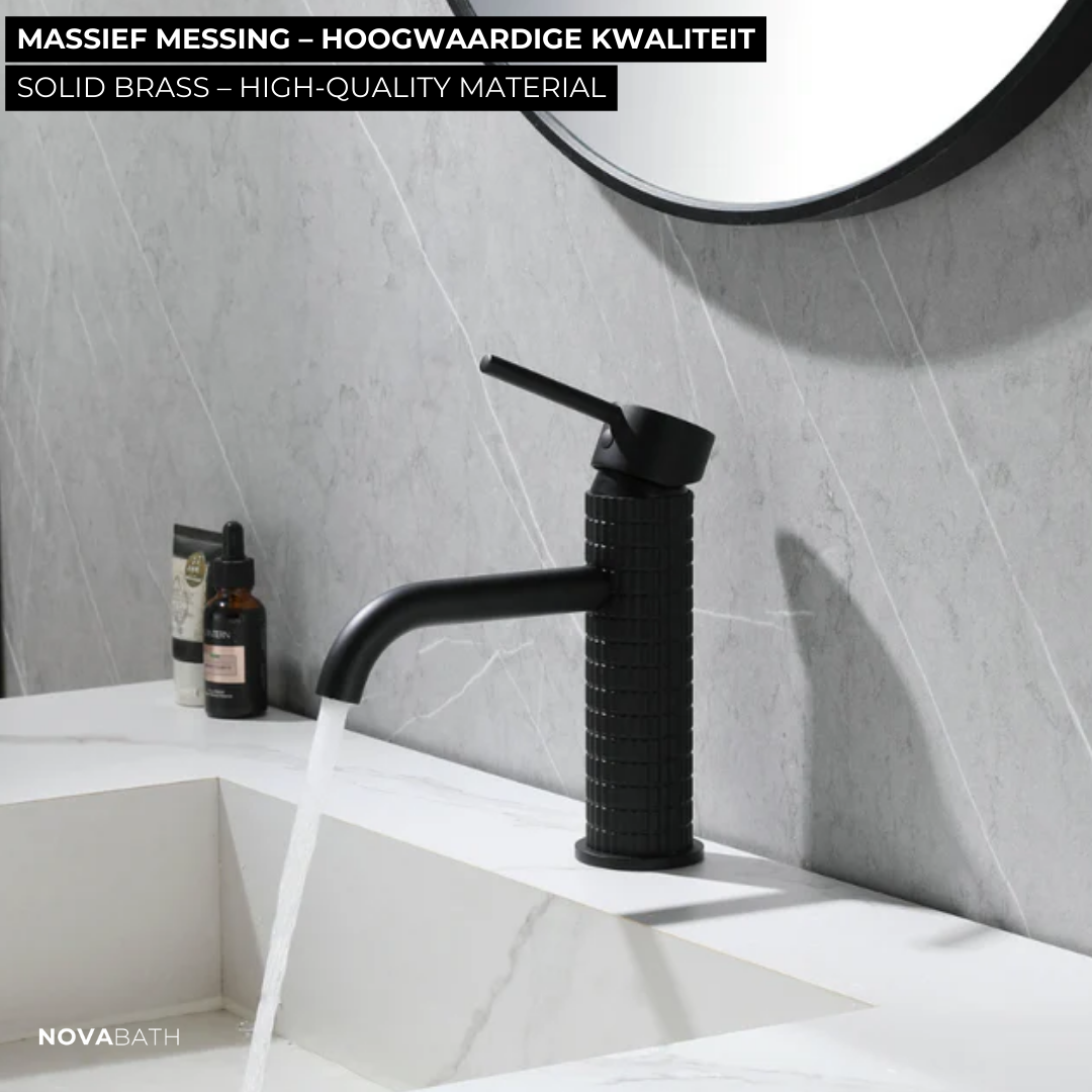 Opbouw de robinet de lavabo Angelica - Noir mat