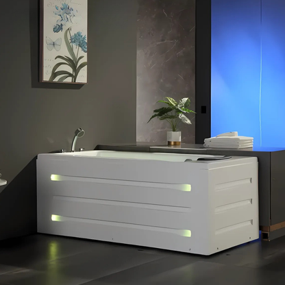 Opbouw Massagebad – Montréal – Glans Blanc – 171x81x58 cm