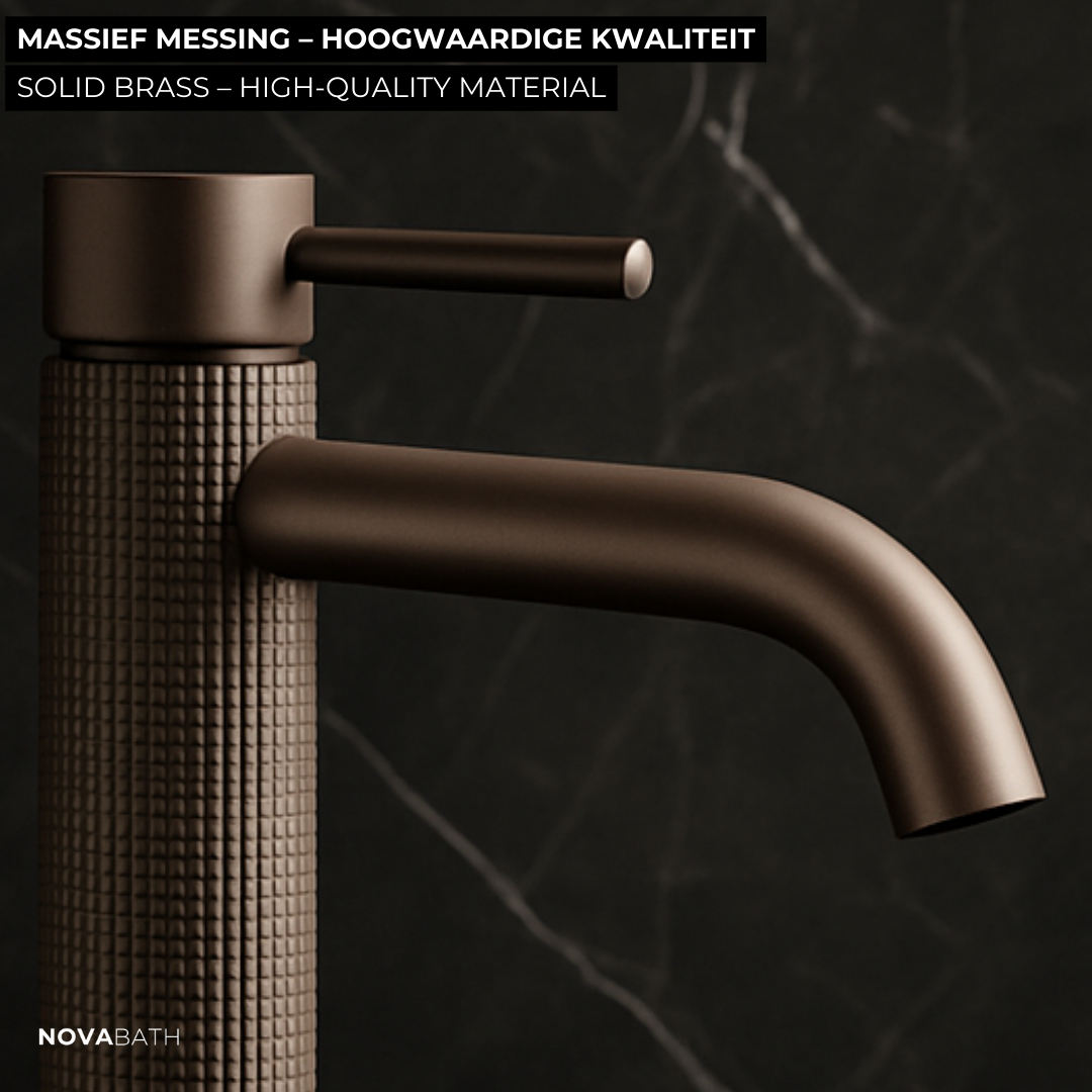 Opbouw de robinet de lavabo Angelica - Noir mat