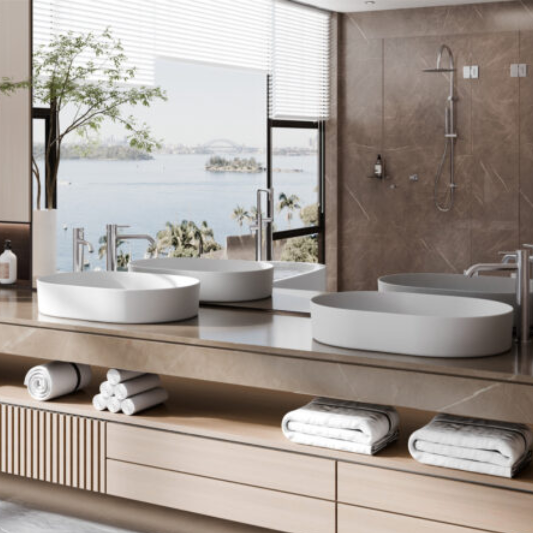 Hoge wastafelkraan Capri - 1-Gats - Brushed nickel