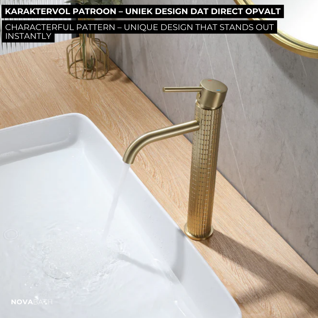Robinet de lavabo Hoge Angelica - Or brossé