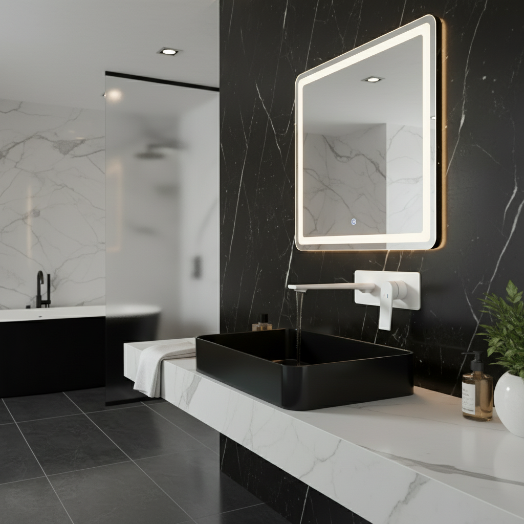 Inbouw wastafelkraan Diego  – Matte white - 22,5 × 11 × 20 cm