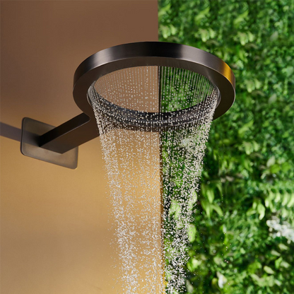 Ensemble de douche à effet pluie encastré thermostatique – Marino – Cascade & Douche à main – Régulation numérique – Gunmetal Grey