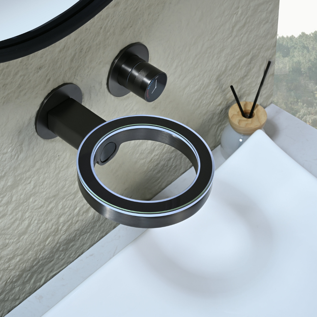 Robinet de lavabo haut Angelica - Noir mat