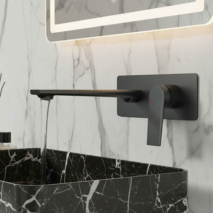 Inbouw wastafelkraan Diego  – Matte black - 22,5 × 11 × 20 cm