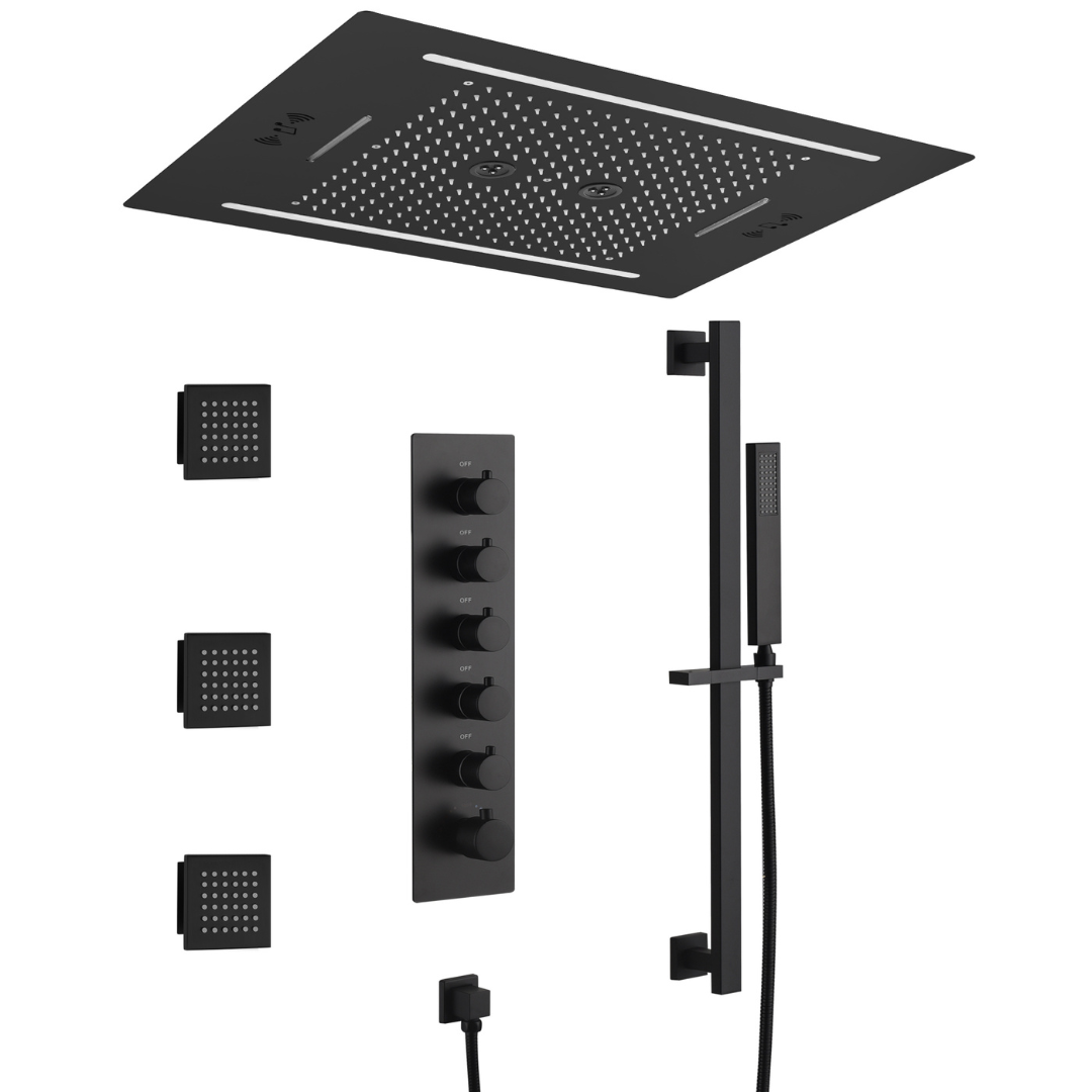 Robinet de lavabo haut Angelica - Noir mat