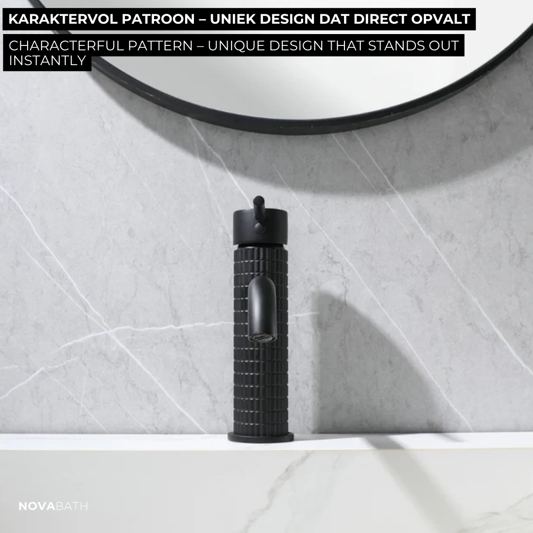 Opbouw de robinet de lavabo Angelica - Noir mat