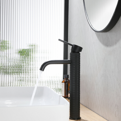 Robinet de lavabo haut Angelica - Noir mat