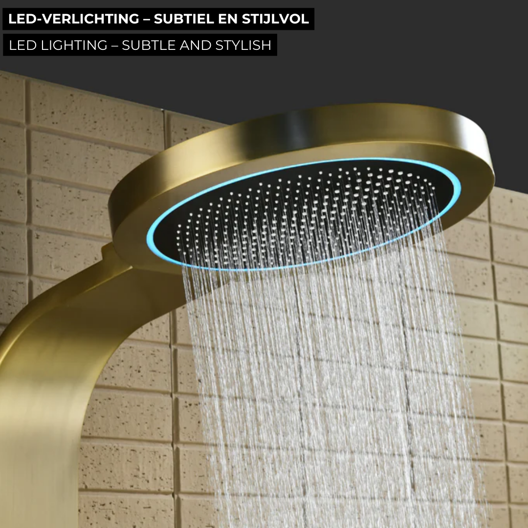 Robinet de baignoire indépendant Lisandro – Sortie d'eau en cascade – Nickel brossé