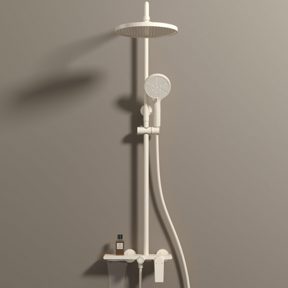 Robinet de baignoire indépendant Lisandro – Sortie d'eau en cascade – Nickel brossé