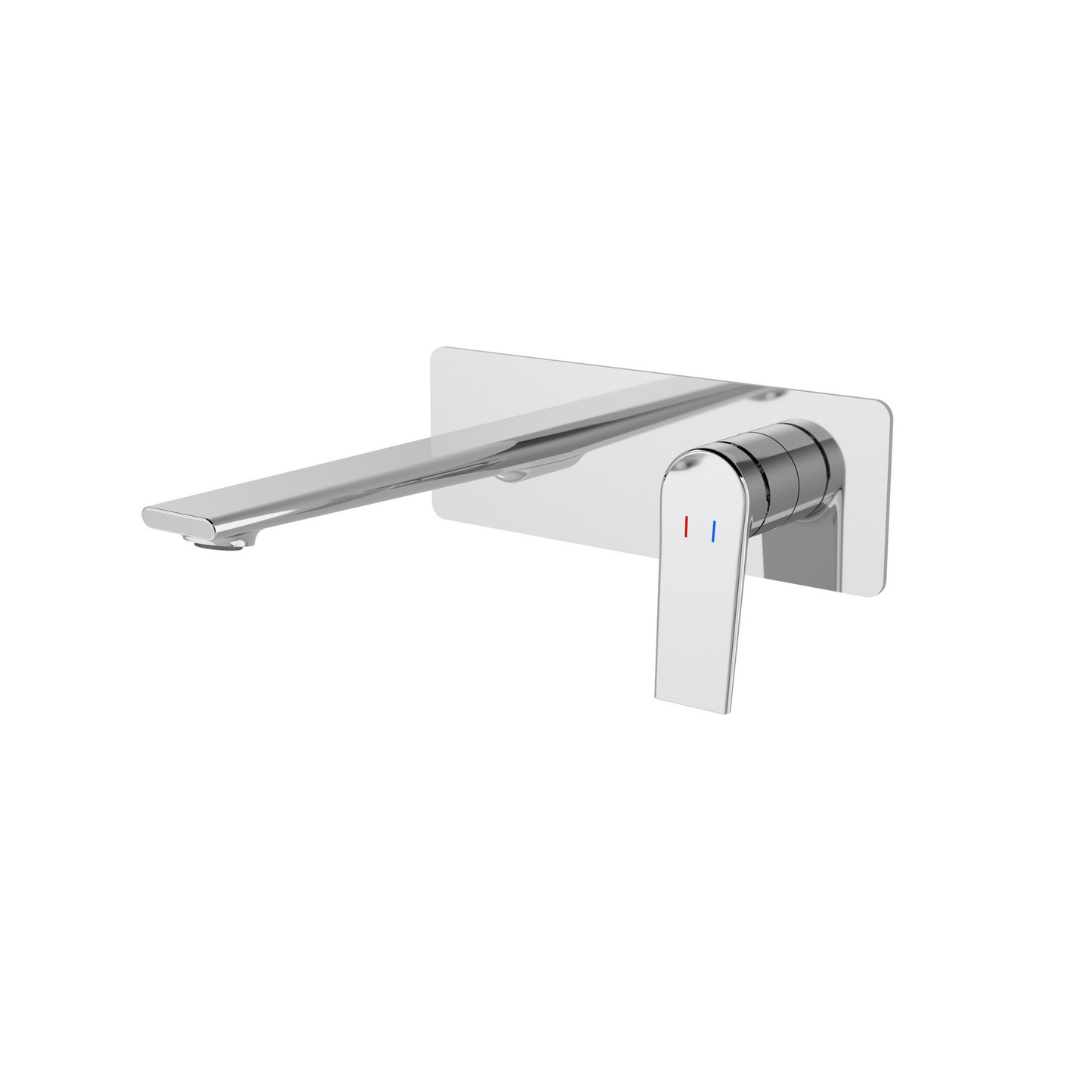 Robinet de baignoire indépendant Lisandro – Sortie d'eau en cascade – Nickel brossé