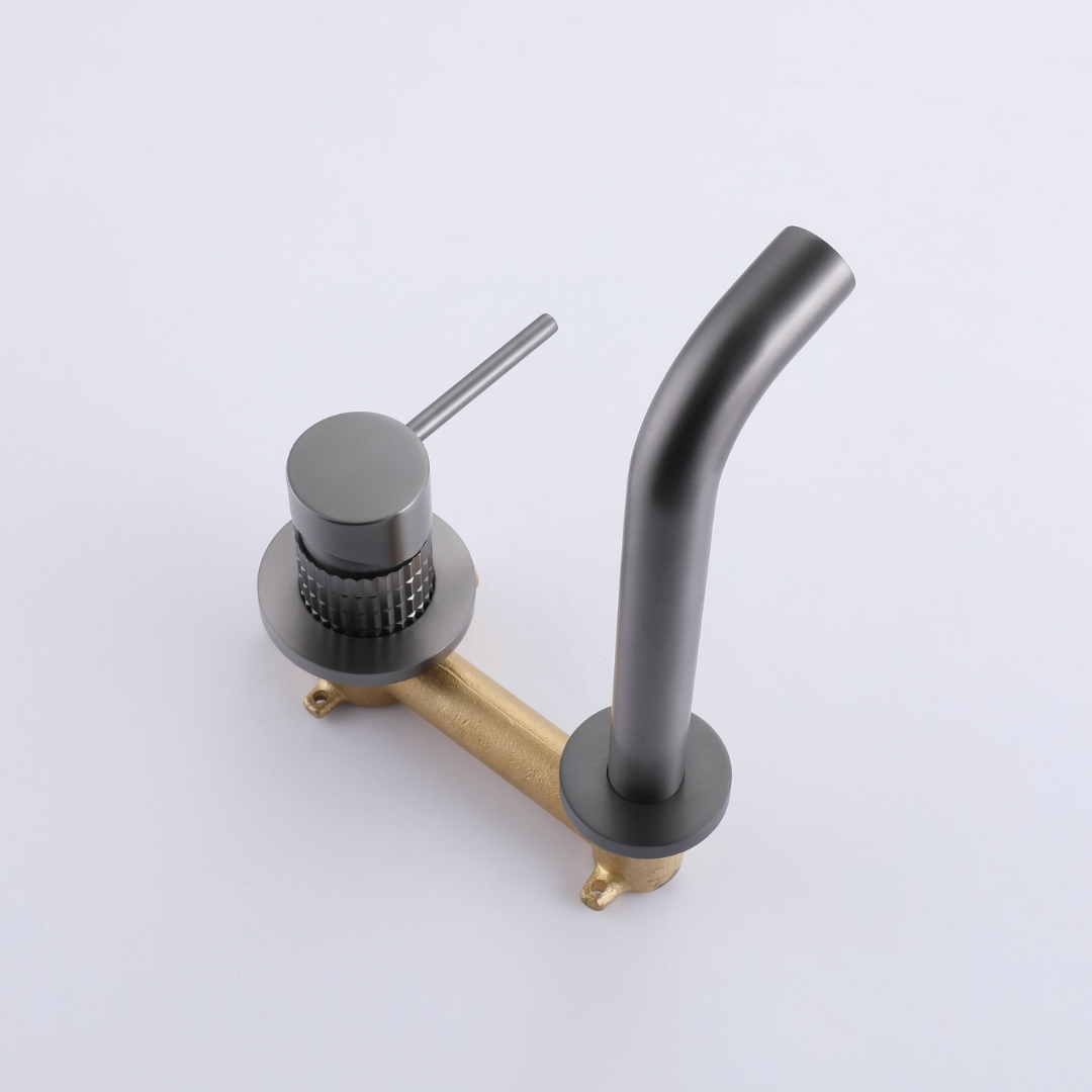 Robinet de lavabo encastré Angelica - Gris gunmetal