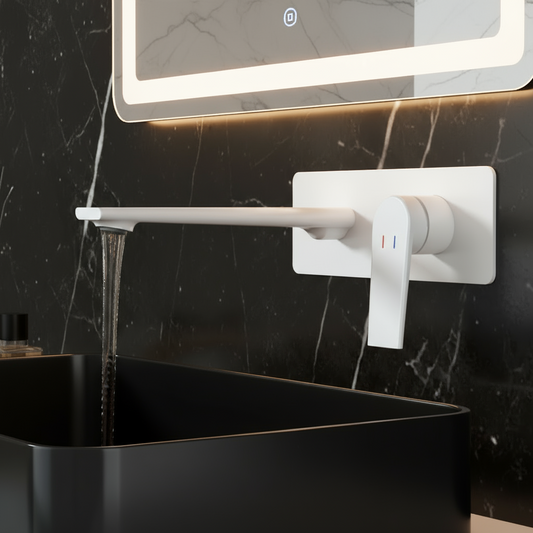 Inbouw wastafelkraan Diego  – Matte white - 22,5 × 11 × 20 cm