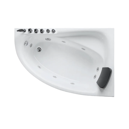 Hoekbad Massagebad – Leonardo – Glans Blanc – 150x100x65 cm