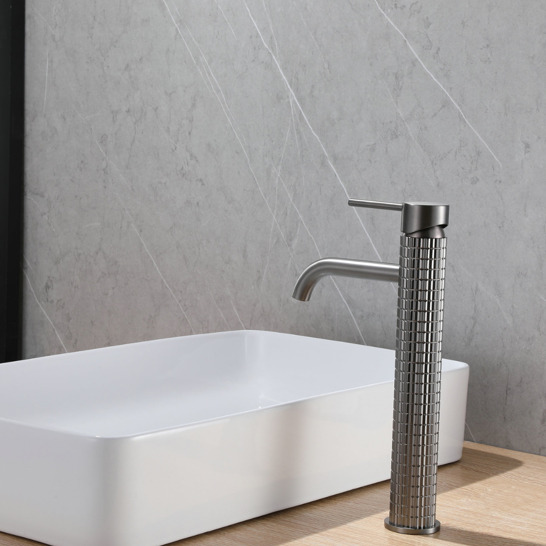 Robinet de lavabo haut Angelica - Gris gunmetal