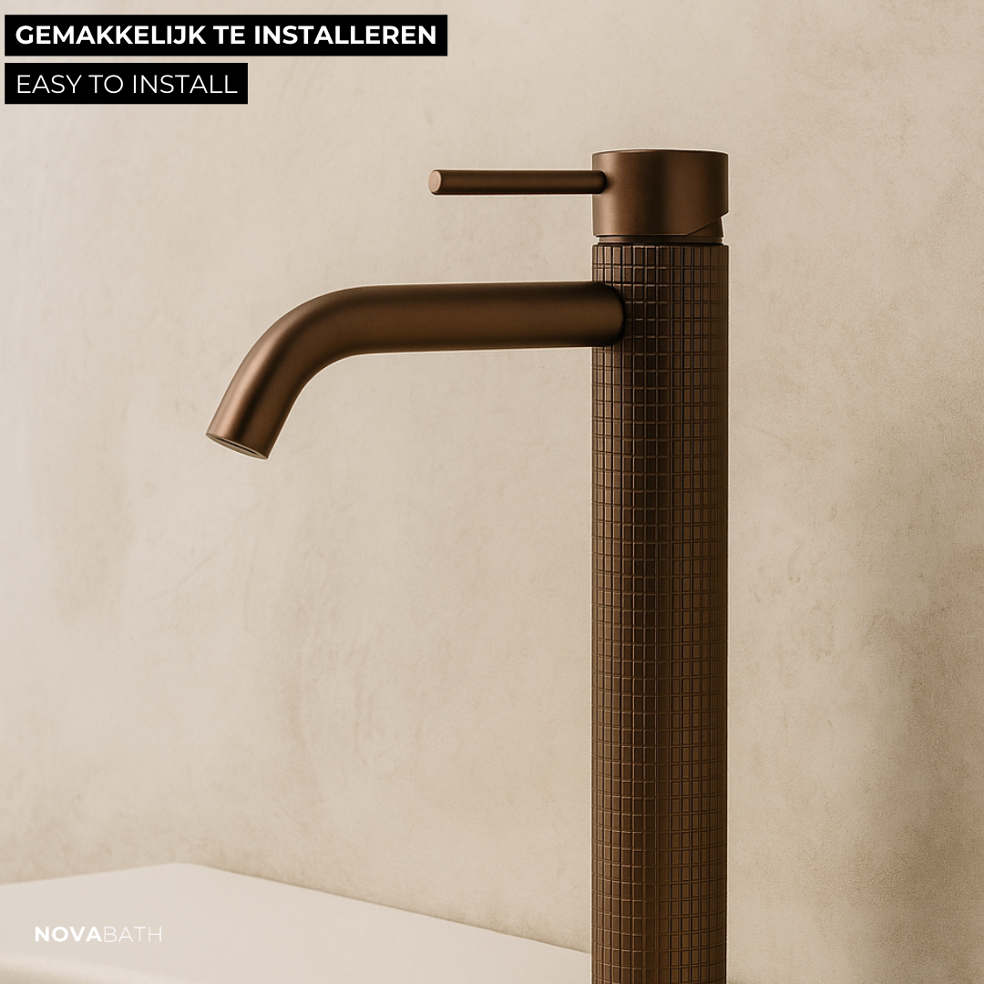 Robinet de lavabo haut Angelica - Noir mat