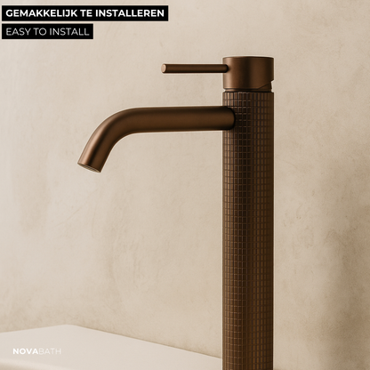 Robinet de lavabo haut Angelica - Noir mat