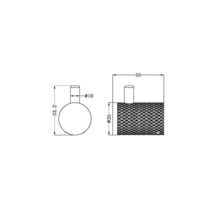 Handdoekhaak Valencia – Brushed nickel