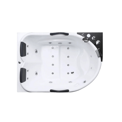 Hoekbad Massagebad – Oliver – Glans Blanc – 176x123x82 cm